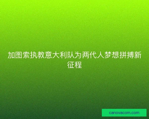 加图索执教意大利队为两代人梦想拼搏新征程